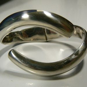 Vintage Modern Designer SiGi Paneda Tasco 256 sterling silver 925 cuff bracelet